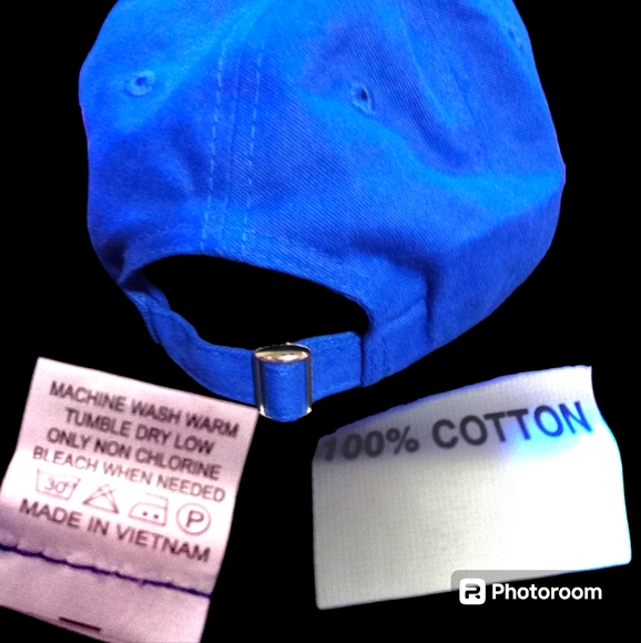 NWOT, Healthy Ones Adjustable Buckle Hats - Blue and Yellow, OS - Picture 7 of 12